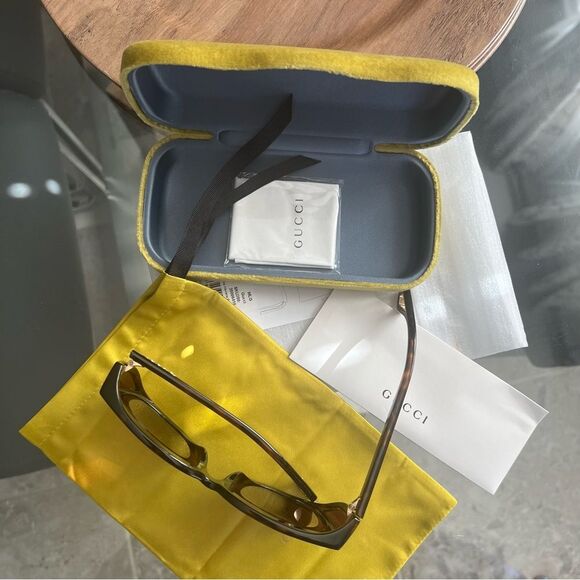 Gucci Fashion Sunglasses in Havana Brown, NWT, Full Inclusion - Picture 11 of 15